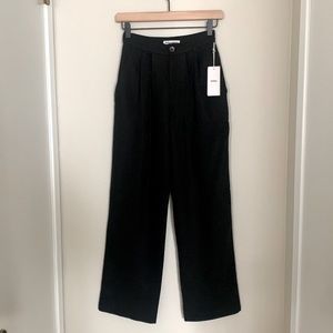 REFORMATION PETITES MASON PANTS BLACK size 0P